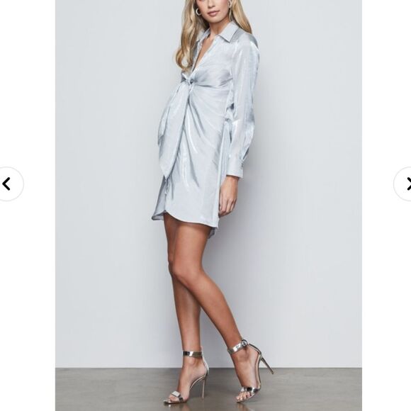 NWT Good American The After Party Shimmer Button Front Dress Stunning! - Picture 2 of 12